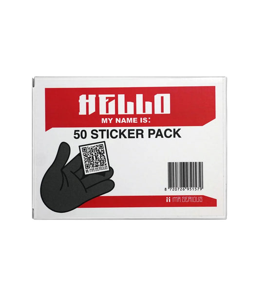 Mr Serious Hello My Name Is Sticker