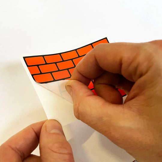 FLUX Eggshell Bricks Stickers - Orange