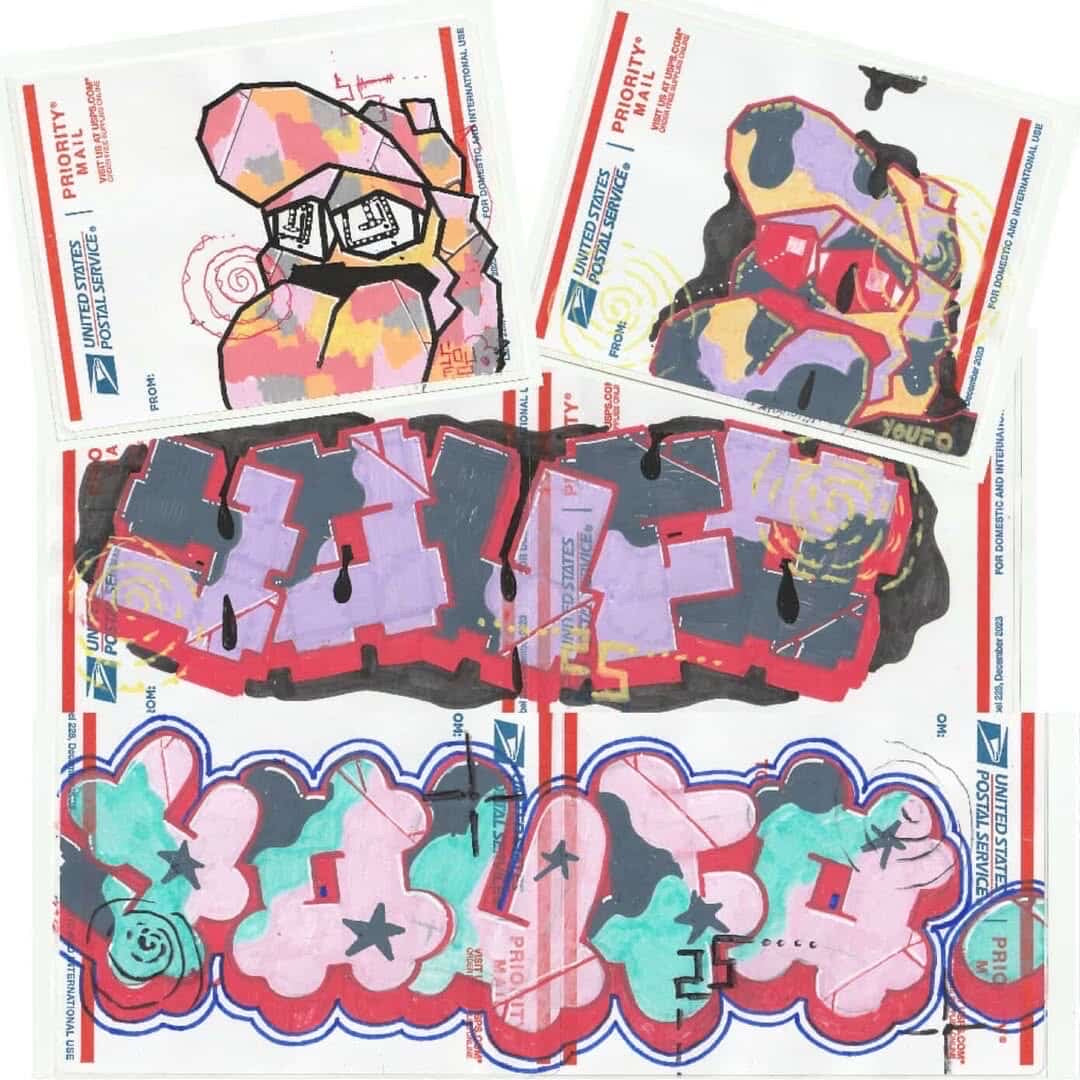 YOUFO HAND DRAWN STICKERS – The Spray Vandalz