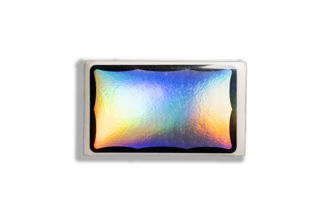 Super Tack Stickers - Holographic Wavy Black