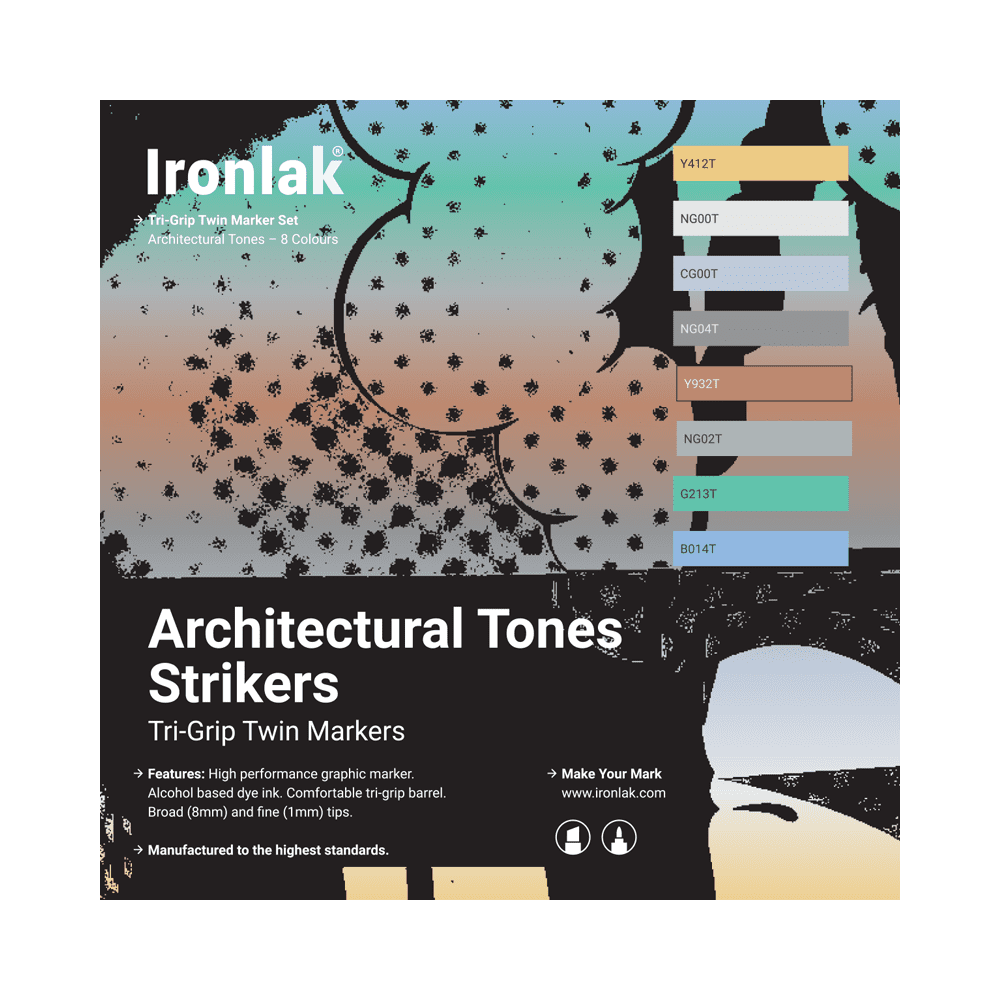 Standard Tones Graphic Marker 8 Pack – Broad Nib