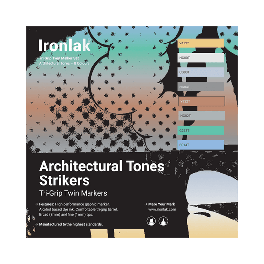 Standard Tones Graphic Marker 8 Pack – Broad Nib