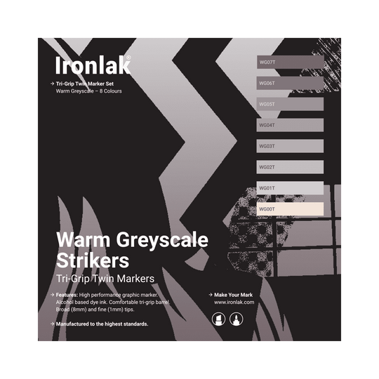 Standard Tones Graphic Marker 8 Pack – Broad Nib